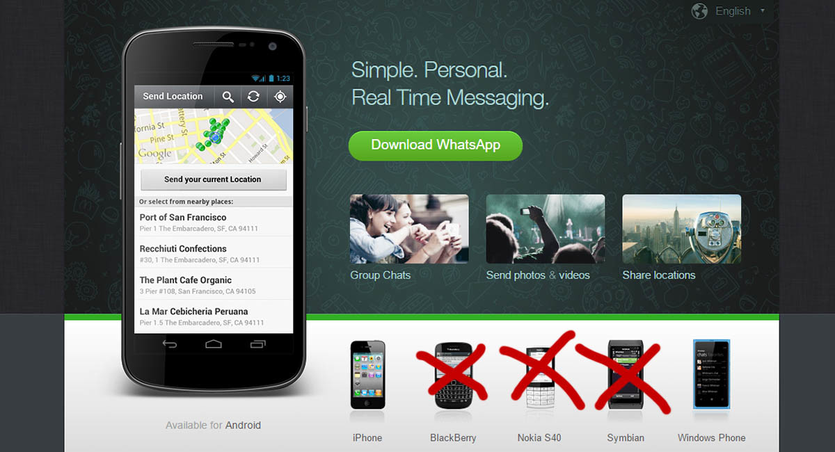 La limpieza de WhatsApp: Sólo estará en Android, iOS y Windows Phone